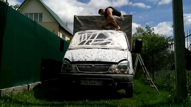 Как покрасить авто Газель (эконом) из баллончика - Супер бюджетная покраска смотреть онлайн