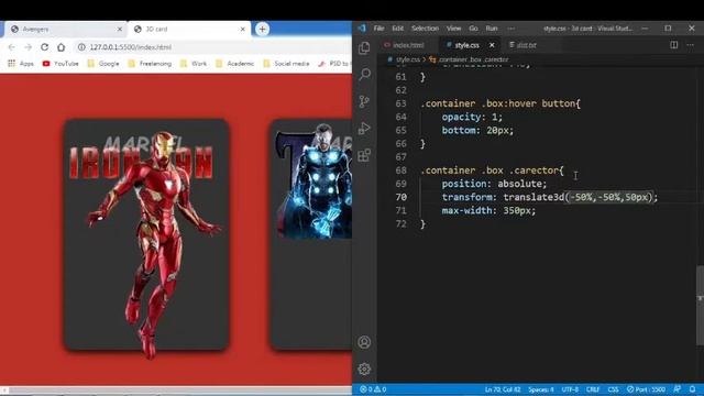 How to Make 3D card Animation Using HTML, CSS and Javascript 2021. Free source code. смотреть онлайн