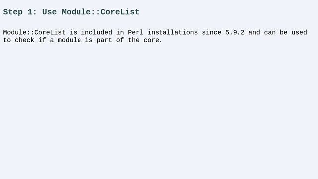 How to Check If a Perl Module is Part of the Core смотреть онлайн