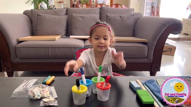 Joyooss Kids Art Easel / Unboxing / Kids Learning Activity/ Kids Video/ Sai and Family смотреть онлайн