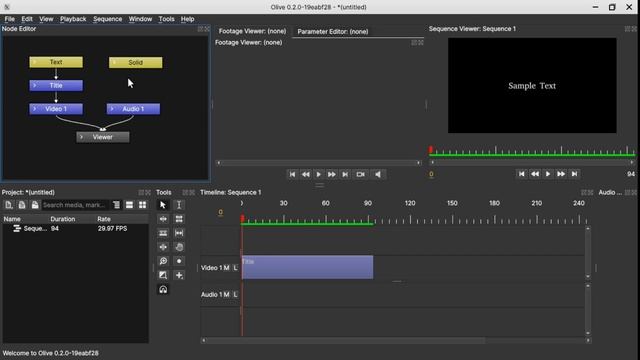 Adding Solid Colour using nodes in Olive 0.2 смотреть онлайн