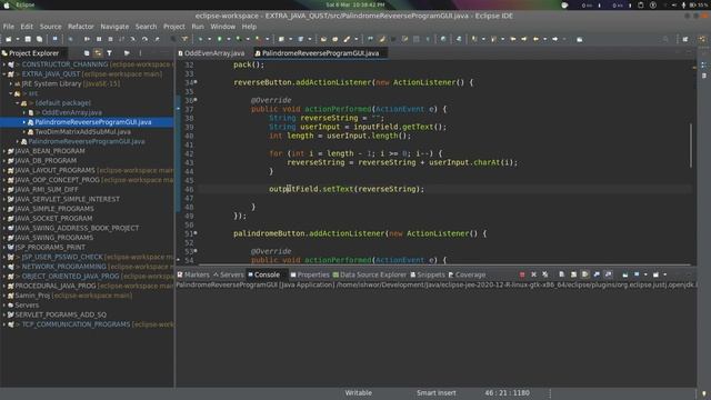 GUI Program In Java To Check Vowels, Palindrome And To Reverse String || Bsc CSIT Seven Semester AJ смотреть онлайн