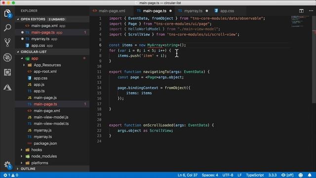 Circular Horizontal Scroll in NativeScript Tutorial смотреть онлайн
