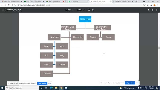 25082021 OOP U1 Datatypes,Command Line Arguments смотреть онлайн