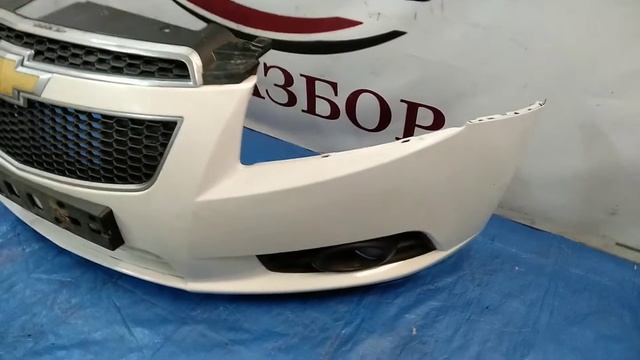 Передний белый бампер в сборе Круз дорестайлинг смотреть онлайн