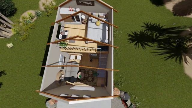 Small house design with loft (4x6 Meters) | Living with nature смотреть онлайн