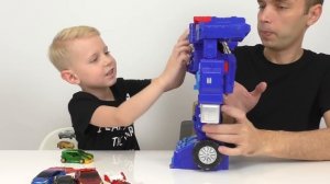 Трансформеры. Огромный Робот Трансформер Микард Гараж Mecard.