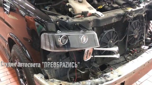 Chevrolet Express установка 4х Bi-Led линз Optima Adaptive series смотреть онлайн