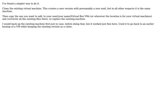 Unix & Linux: Trying to open a VM config which has the same UUID as an existing virtual machine смотреть онлайн