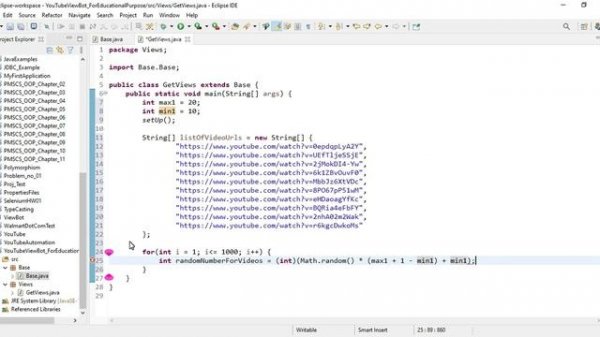 Coding A View Bot To Get A Million Views - Youtube Views Using Java Program - Learn Selenium Java