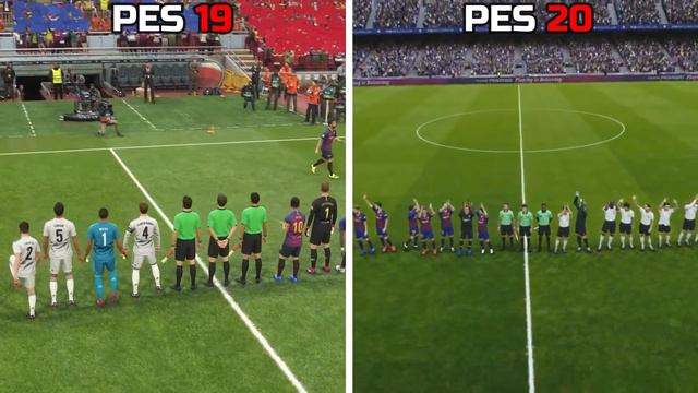 PES 19 VS PES 20 - GAMEPLAY COMPARISON смотреть онлайн