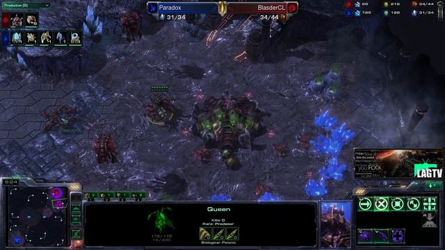 Paradox (P) vs BlasderCL (Z) -- Starcraft 2 [LAGTV] смотреть онлайн