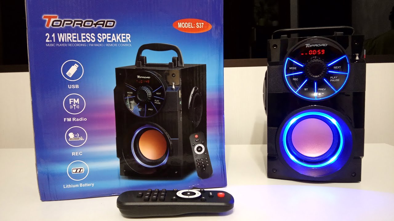 Портативная Bluetooth колонка TOPROAD S37 с Алиэкспресс – Мой обзор! (Топ за свои деньги!) смотреть онлайн