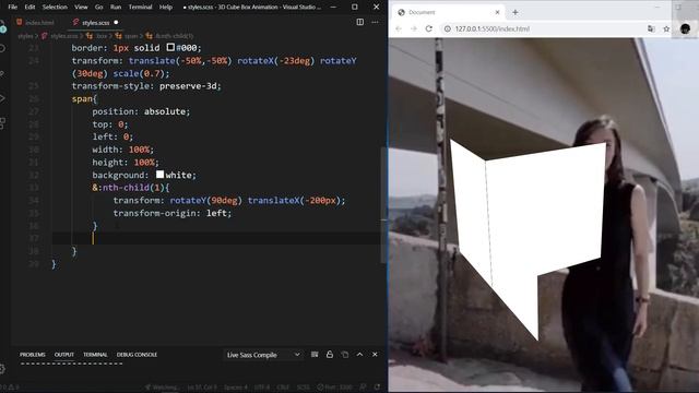 3D Video Cube Box Using HTML & SASS смотреть онлайн