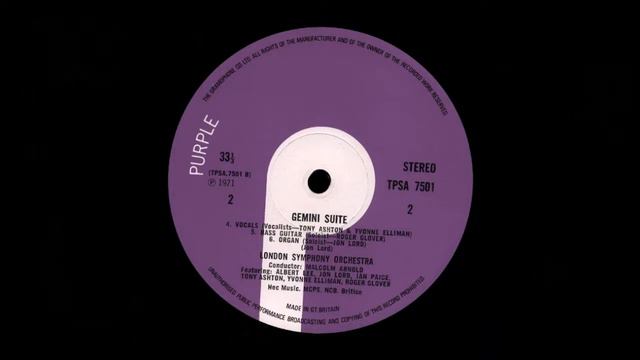 Jon Lord And London Symphony Orchestra, Gemini Suite 1971 (vinyl Record)