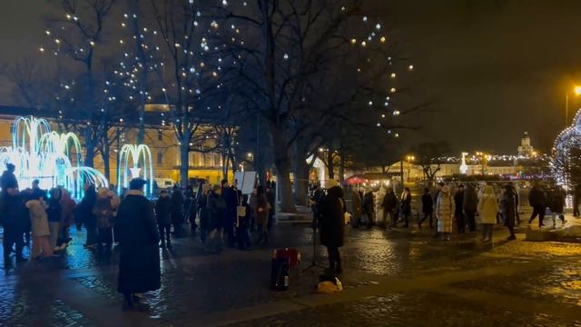 Новогодние уличные концерты в Питере смотреть онлайн