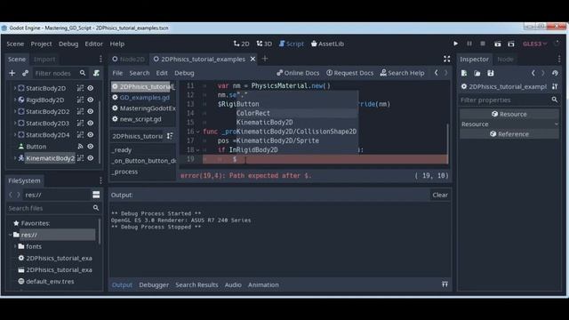 Godot Keyboard interaction [#11][2D Physics Godot Tutorial] смотреть онлайн