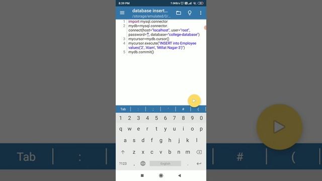 Insert data into database using Android phone | Python program | phpmyadmin смотреть онлайн