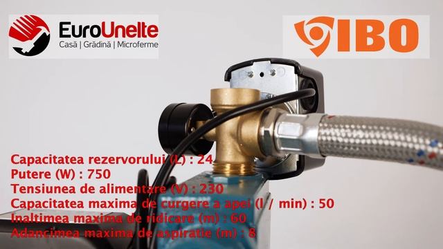 HIDROFOR IBO DAMBAT WZI 750, 24L, 750W, 50 L/MIN, H REFULARE 60M смотреть онлайн