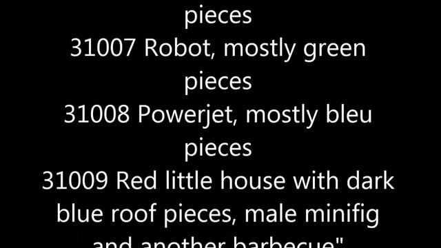 2013 LEGO Creator + Bricks and More set lists and descriptions? смотреть онлайн