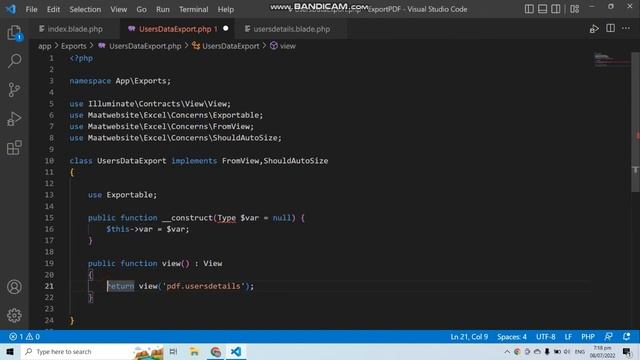 LARAVEL EXCEL EXPORT - FROM VIEW - GENERATE DATA IN EXCEL - LARAVEL смотреть онлайн