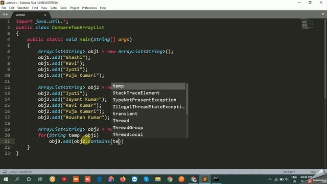 #1.13 Java Collections Framework in Hindi | Compare Two ArrayList смотреть онлайн