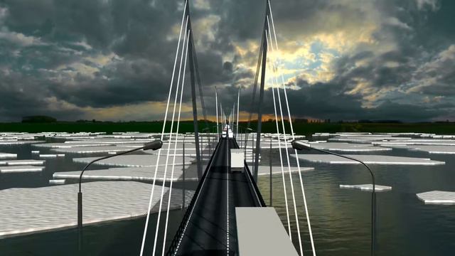 Визуализация моста через Лену в Якутске смотреть онлайн