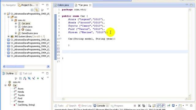Advanced Java tutorial - Typesafe Enums смотреть онлайн