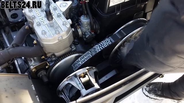 Как правильно снять и поставить ремень на вариатор снегохода смотреть онлайн