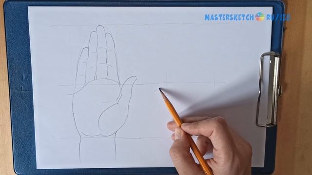 Как рисовать кисть руки. #1. Ладонь. Основные пропорции. смотреть онлайн