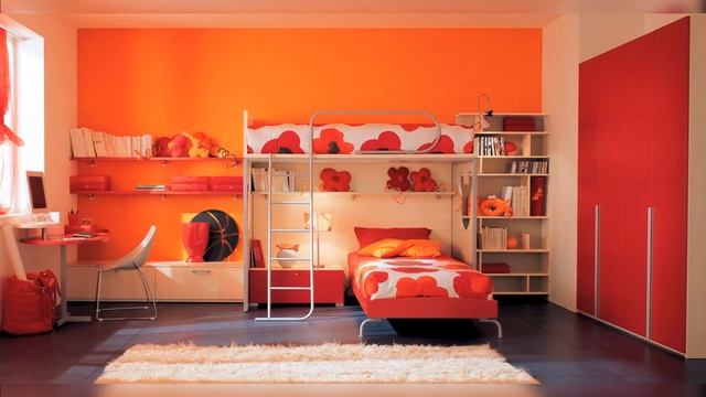 Красный цвет в дизайне интерьера. смотреть онлайн