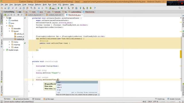 Android Material Design - Custom Dialog With Images and Text [With SourceCode] смотреть онлайн