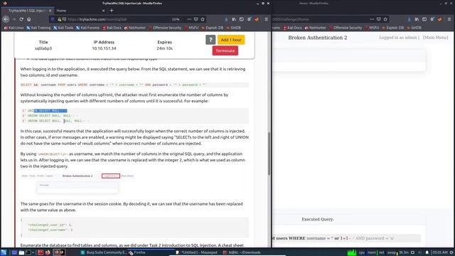 TryHackMe - SQL Injection Lab смотреть онлайн