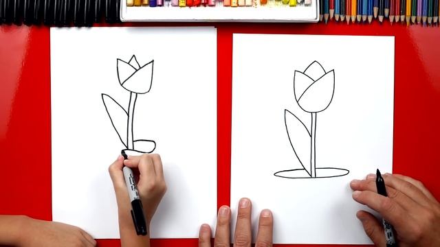 How To Draw A Tulip In A Pot - Plant A Flower Day смотреть онлайн