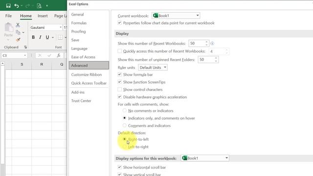 How to Change Right Side Column Direction of Excel Sheet to Left Side and Vice Versa. смотреть онлайн