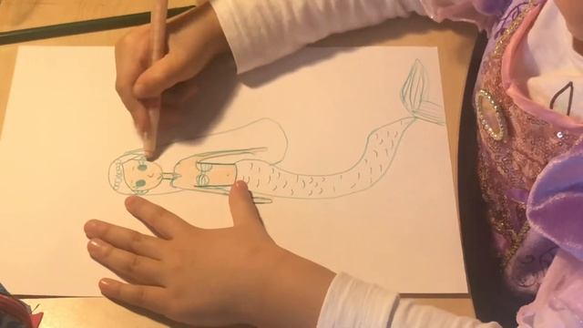 Как рисовать красиво русалку How to draw mermaid смотреть онлайн