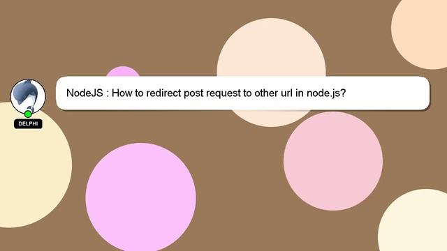 NodeJS : How to redirect post request to other url in node.js? смотреть онлайн