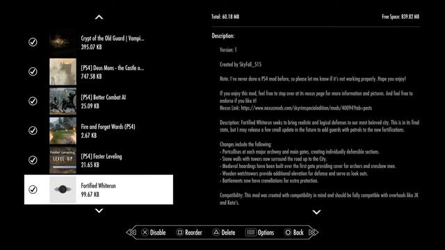 Modlist for Skyrim Anniversary Edition, PS4. смотреть онлайн