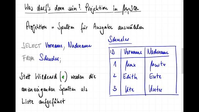 SQL: Projektion mit SELECT | Datenbanken смотреть онлайн