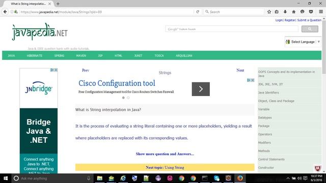 What is String interpolation in Java?
- javapedia.net смотреть онлайн