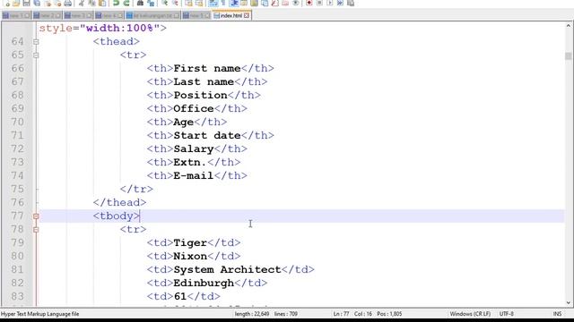 Datatables Bootstrap 4| Create Rows part 2-2 смотреть онлайн