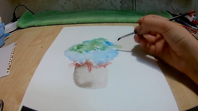 Как нарисовать тюльпаны акварелью | Видео урок по рисованию для начинающих. смотреть онлайн