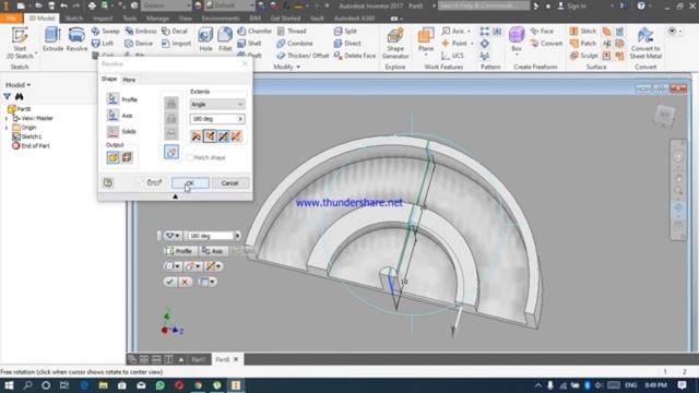 Mech 352 Practicals 3D Modelling Revolve Feature смотреть онлайн