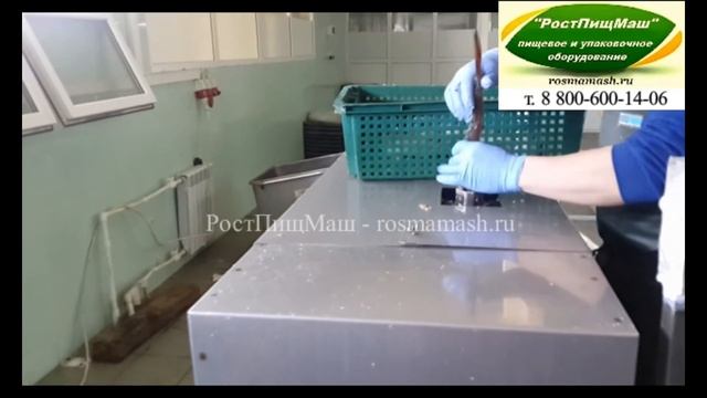 Обзор разделки минтая на филе на Машине ФМ-20 от РостПищМаш смотреть онлайн