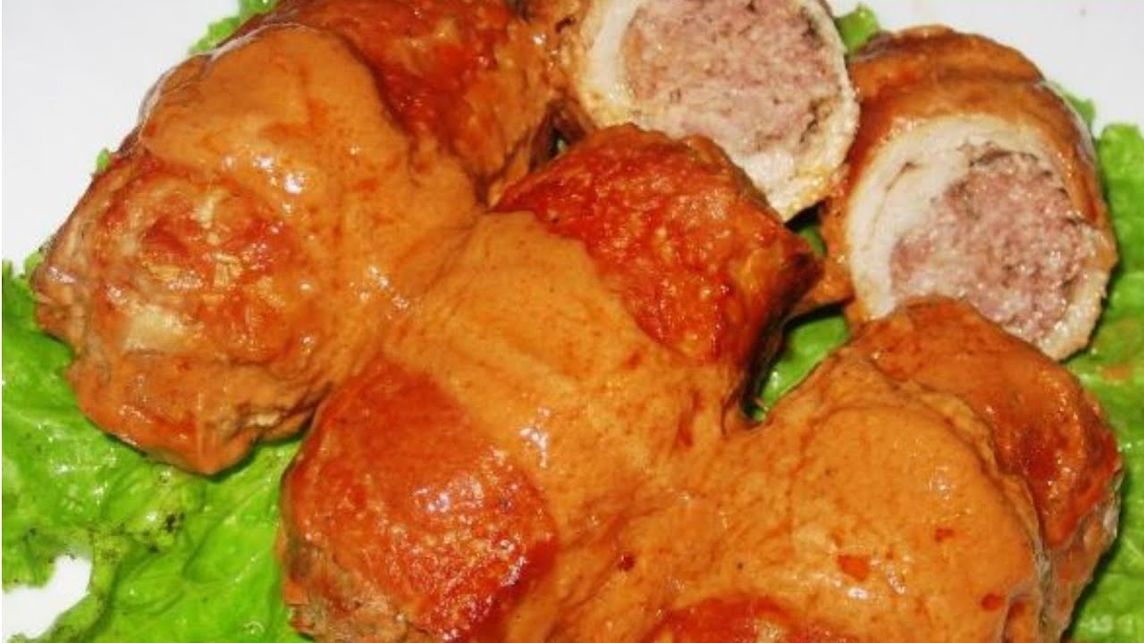Мясные зразы. Вкусное мясное блюдо на праздничный обед. смотреть онлайн