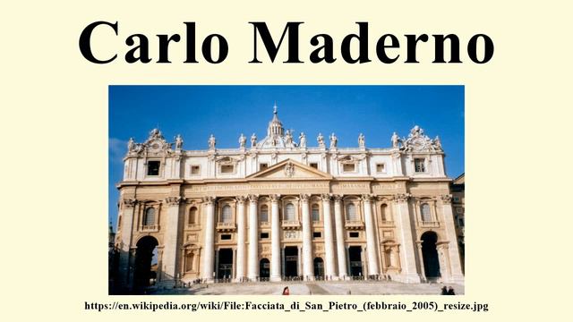 Carlo Maderno смотреть онлайн