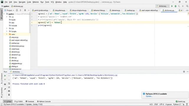 Python Dersleri #17: Sözlük(dictionary) Veri Tipi смотреть онлайн