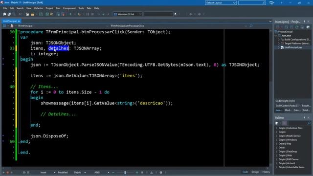 JSON no Delphi - Como ler JSON mais complexos смотреть онлайн