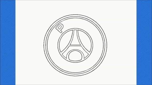 HOW TO DRAW THE PSG LOGO (PARIS SAINT-GERMAIN) смотреть онлайн