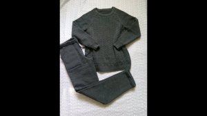 Спортивный вязаный костюм.  Часть 1 свитер.